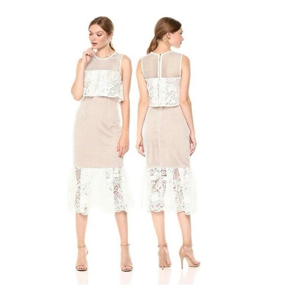 Elliatt Serenity Cold Shoulder Midi Dress in White Size XS - Picture 7 of 9